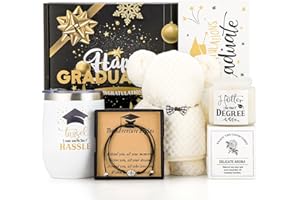 MEIGBFR Graduation Gifts for Her Him - University Graduation Gifts for Daughter, Sister, Friend - Congratulations Gifts for Graduate - Personalized Graduation Presents with Tumbler, Beartowel, Bracelet