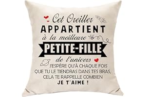 Hasodeo Coussin Decoratif pour Meilleure Petite-Fille - Cadeau Original pour Anniversaire, Fiançailles et Nouvelle Année