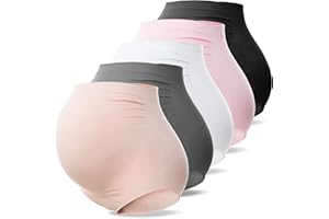 SUNNYBUY Damen Umstandsmode Hohe Taille Unterwäsche Schwangerschaft Nahtlos Weich Hipster Panties Over Bump