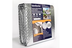 Feestars Radiator Reflector Panels 5m x 60cm-3mm, Heat Reflective Bubble Radiator Reflector Foil, Thick Insulation Foil for Saving Energy& Money