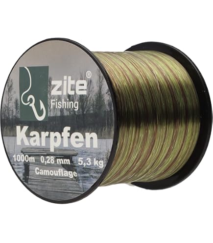 Tresse Camouflage 4D CARP SPIRIT – 0,26mm, 1000m, Résistance 15kg – Pour Pêche De La Carpe