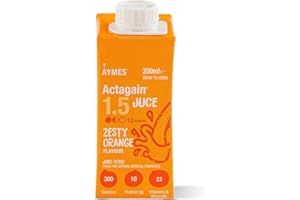 AYMES Actagain Juce - Juice-Style Nutritional Drink - Zesty Orange - Pack of 24 Cartons - Gluten Free & Fat Free - Suitable for Adults and Children Aged 6+