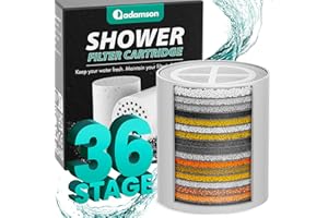 Adamson Ersatzkartusche für Duschfilter – Kompatibel mit Adamson 36-Stufen Duschfilter – Einfache Installation – 6 Monate Nutzung – Nachfüllkartusche