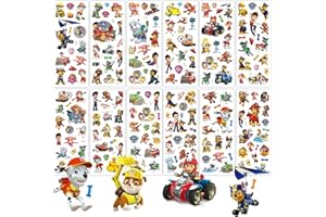 Deen Kinder Sticker,12 Blätter 3D Paw Patrol Stickers Set,Relief Aufkleber für Kinder Jungen Mädchen,Belohnung Kindersticker für Kindergeburtstag Mitgebsel Gastgeschenke DIY Scrapbooking Geschenkdeko