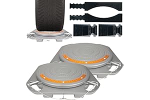 ZACKMAN SCIENTIFIC AutoSolo Piastre di Allineamento Ruote - Capacità di 4 Ton, Misurazioni con Quadrante in Ottone, con Accessori Bonus per Completo Allineamento e Bilanciamento delle Ruote (Un Paio)