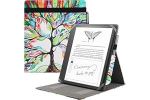 HoYiXi Universel Étui pour 10.2 Pouce Découvrez Kindle Scribe 1re génération (modèle 2022) / 10.3 Pouce Kobo Pack Elipsa eReader 2021 Housse Pliable avec Support Vertical et Porte-Stylo, Arbre