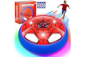 LAIBUY Air Power Fussball,Spielzeug Kinder für Jungen,LED Fußball Kinderspielzeug Indoor Leuchtender Schwebender Ball mit,Geburtstag FußBall Geschenke für 3 4 5 6 7 8 9 10 11 12 Jungs Mädchen