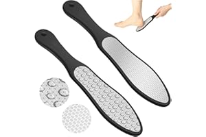 RoserRose Lime à Pied à Double Face en Acier Inoxydable, Set Râpe à Pied Professionnelle, Soin Des Pied, pour Enlever la Peau Morte, Retire la Corne et Les Durillons