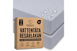 Bisoo Magic Sheet 35x75 2 Grå Vattentät Dra-på-lakan för Barnvagn Liggdel