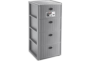 STEFANPLAST CASSETTIERA 4 ELEGANCE 40X40X80 GRIGIO