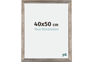yd. Your Decoration - Cadre 40x50 cm - Cadres Photo en MDF Avec Verre acrylique - Anti-Reflet - Métal Vintage - Cadre Decoration Murale - Mura