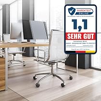 Tapis De Protection Sol 90x120cm - PVC Transparent 1.5mm Pour Chaise Bureau Parquet Stratifié