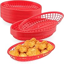 12 Cestini Ovali In Plastica Gialli - 23x15x6.5 Cm Per Pane, Frutta E Esposizione - Foto 6