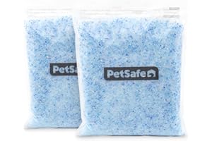 PetSafe - ScoopFree Premium Litière pour Chat Non Agglomérante en Cristal - Contrôle des Odeurs, sans Poussière - Bleu Premium, Paquet De 2