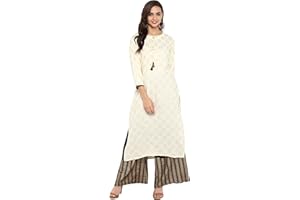 Janasya Indische Tunika Tops Rayon Kurti Set für Frauen