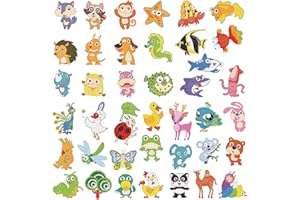 BOUTIKS 40 Pezzi 5D Diamond Painting Adesivi Kit Bambini DIY Mondo Animale Marino Pittura Diamante Arte Mosaico Adesivi