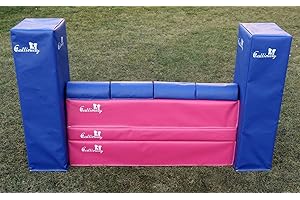 Callieway Turnier Agility Mauer „Bounce Over - Soft“ – alle FCI Sprunghöhen (Fuchsia/blau)