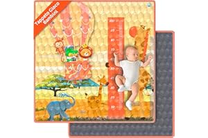 VALVANI Tappeto Gioco Bambini Pieghevole 127x127 cm Playmat Morbido Tummy Time Antiscivolo e Lavabile – Tappetone Neonato Gattonamento – Tappeti Montessori Attività Cameretta Pavimento Gattonare | VALBABY