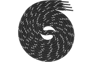 Swissly Lacci rotondi circa 4,5 mm di diametro per scarpe da lavoro, scarpe da trekking, stivali – lacci per scarpe in poliestere – lunghezza 70 – 220 cm