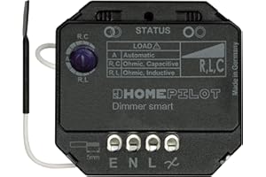 HOMEPILOT - Variateur connecté Actionneur encastrable connecté pour la variation de la lumière. Contrôlable via l'application HomePilot ou une télécommande. Conv. éclairages 230 V dimm.