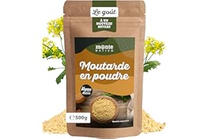 Poudre de Moutarde Monte Nativo (500g) - Moutarde en Poudre sèche - Épices aromatiques séchées avec soin, idéales pour Cuisiner et Assaisonner - Arôme et Goût intenses