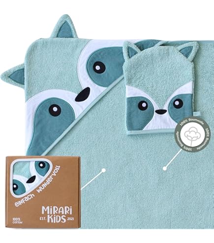 Asciugamano Con Cappuccio Lionelo In Mussola 100% Cotone - Morbido E Super Assorbente Per Neonati - Foto 3