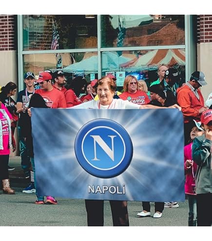 BANDIERA GRANDE VESU 90x140 Ssc Napoli campione d'Italia nuova senza asta stampa EUR 13,99 - IT