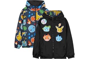 Get Trend Chubasquero Niño y Adolescente, Chaqueta Impermeable con Capucha, Forro Polar o Reversible Diseños, Regalos Niños