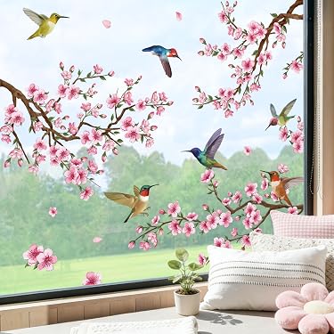 8 Feuilles Autocollants Fleurs Colorées Imperméables Pour Poubelle, Mur, Fenêtre - SETOFI