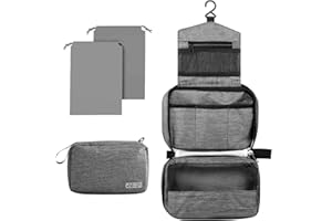 Aucuu Kosmetyczka wieszana, kosmetyczka dla kobiet/mężczyzn, składana do zawieszenia, duża kosmetyczka, kosmetyczka podróżna, torba na kosmetyki z haczykiem, torebka toaletowa, Klasyk