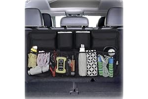 SURBOOTIME Car Trunk Organizer - Waterproof Multi-Pocket Storage for Cars, Sedan, Wagon, SUV, 4WD, Van - Durable and Foldable Backseat Trunk Organizer, Storage Cargo Net, Suitable for Car Backseat Cover