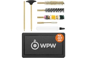 WPW Waffenreinigungsset, Kaliber .357 Magnum, 9mm para & .38 Special Pistolen & Revolver zur Waffenpflege & Laufreinigung von Kurzwaffen mit 1/8"-Gewinde