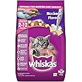 Whiskas Kitten (2-12 months) Dry Cat Food, Mackerel Flavour, 1.1kg Pack