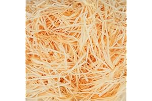 FRUHLING 200 g Material de relleno de papel triturado para regalo, relleno de papel para decoración, cajas de regalo y cestas de regalo (champán)