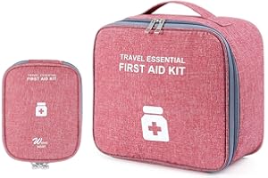 LEONSHCO 2 pièces Sac à médicaments de Grande capacité Sac à Pharmacie de Voyage, Sac de Premiers Secours Portable, Sac médical étanche, Sac de Stockage de médicaments d'urgence pour l'école/Le Camping/Maison