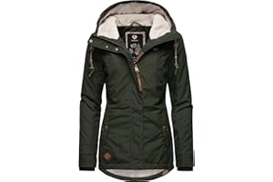 Ragwear Damen warme Winterjacke kurz mit Kapuze Monade XS-6XL