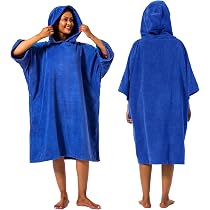 Proumhang Peignoir de Bain Changing Towel, Poncho de Surf avec Capuche, Serviette de Bain à Capuche Adulte, Plage Imprimé Taille Unique-Mode 2 85 x 110cm