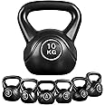 Yaheetech Kettlebell Set HDPE Coated Concrete Kettle Bell Weights Set for Strength Training - Heavy Weight KettleBell for Home Gym Fitness Weight Lifting Bodybuilding, 6kg/8kg/10kg/12kg/16kg/20kg