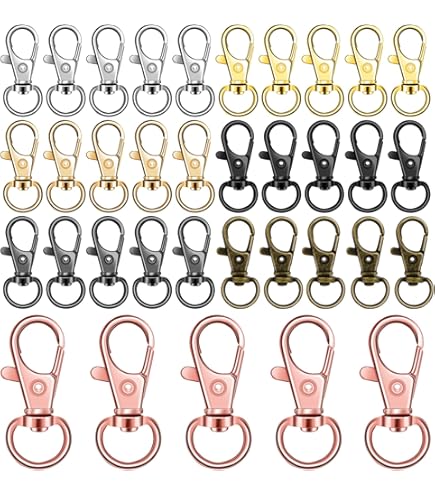 Anezus 150 Stks Swivel Sleutelhanger Lanyard Karabijnhaak voor Sleutelhanger Ringen Lanyard