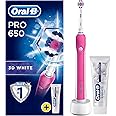 Oral-B Battery Powered Pro 650 Pink Electric Toothbrush + 1 Bonus Toothpaste