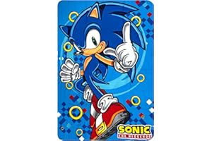 Clondo Couverture Plaid pour Enfants, pour Sonic Fan, Doublure en Polaire Douce pour Garçon, Idée Cadeau, Gadget, Super Doux