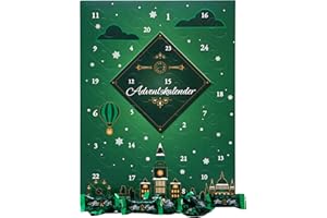 ‎KYWIË Adventskalender 2025 mit Schokoladenfiguren mit Minzfüllung, London-Design, Winter Pralinés, Pralinen glutenfrei aus dunkler Schokolade, Weihnachtskalender für Minz-Liebhaber, 1er Pack (1 x 196g)