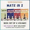 Mate in 2 Move - 4 books Set (800 puzzles, 200 per book) - Chess puzzle book