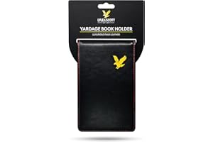 Lyle & Scott Unisex Golf Yardage Book Holder, Black