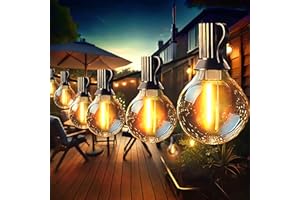 taiyongkang Guirnaldas luces exterior, 15M/50FT Guirnalda de Luces Exterior con 30+2 LED, IP44 Antifracturas, Guirnaldas Luminosas Exterior y Interior para Terraza Jardín Patio