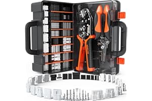 SOMELINE Kit di connettori per crimpatura, 41 tipi di connettori (2,54-4,2 mm), compatibile con Molex Mini-Fit Jr 4,2 mm, standard .062" (3,68 mm), Dupont 2,54 mm, KF2510 e KK254, crimpatrice per filo