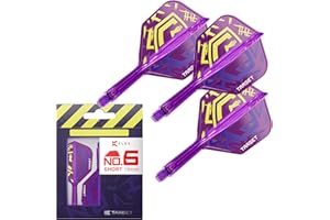 Target Darts Luke Littler Champion du Monde K Flex Flights and Shaft System, No.2/No.6 | Le Nuke 2025 Edition Kflex, Tous dans Un Volutes et Tiges Intégrés (Pack de 3) – Court/Intermédiaire/Moyen