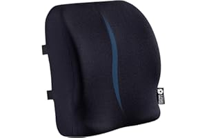 5 STARS UNITED Back Support for Office Chair - Memory Foam Lumbar Pillow - Large Perfect Cushion for Car, Computer and Desk Seat