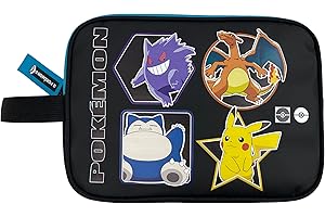 CYPBRANDS Marchi CyP - Pokémon - Borsa da toilette, borsa da viaggio, borsa da toilette, unisex, colore nero, scarpiera, Geo, prodotto ufficiale