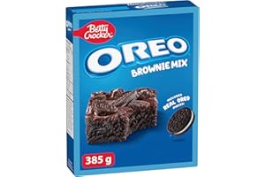 BETTY CROCKER Brownie Mix – Oreo Brownie Mix, 385 g Packung, Backmischung, einfach Wasser hinzufügen, schmeckt wie hausgemacht, einfach zu backen